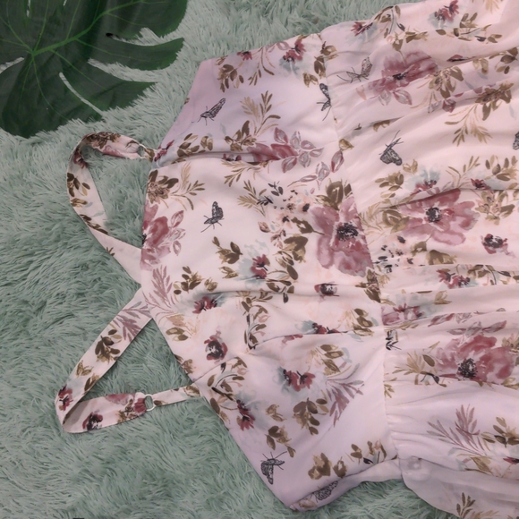 SOLD Torrid Plus Size Ethereal Maxi Princess Smocked Floral Dress Size 22 - Picture 5 of 17